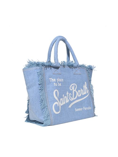 Borsa Vanity regular in denim di cotone lavaggio chiaro Mc2 Saint Barth | VANI00100426L